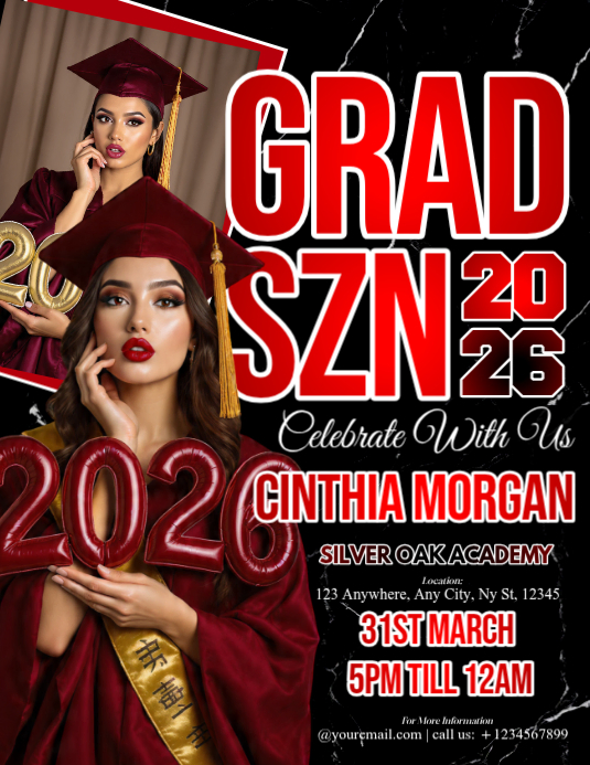 Grad SZN 2026 Celebrate Big Templat | PosterMyWall