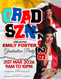 Grad SZN 2026 Let’s Celebrate Pamflet (Letter AS) template