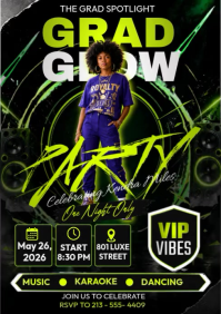 Grad Vibes Celebration A3 template