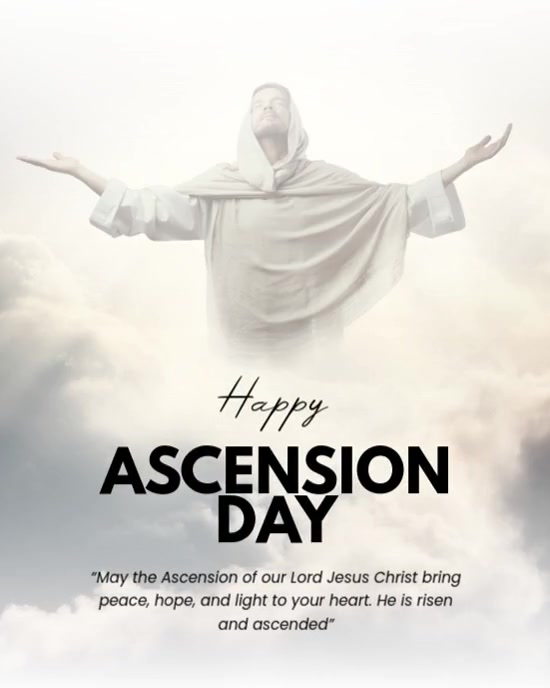 Gradien Happy Ascension Day Instagram Portrait template