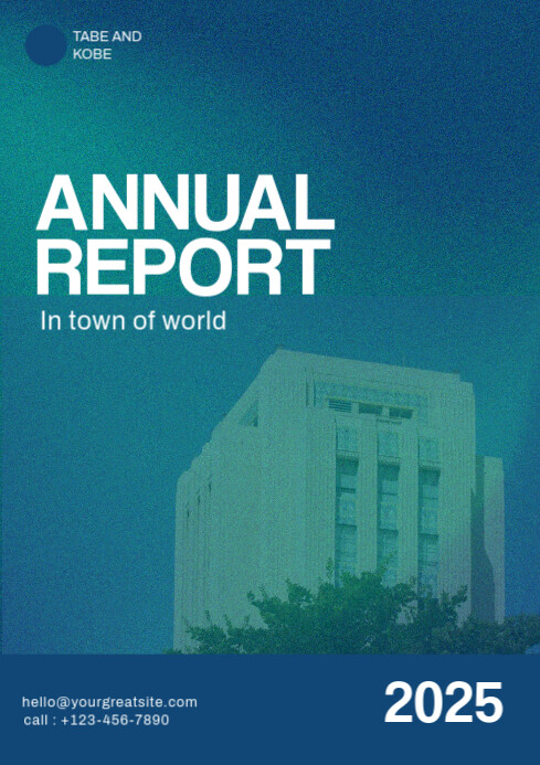 Gradient Annual Report A4 template