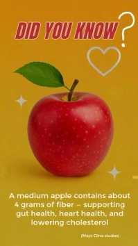 Gradient Apple Health Fact  Instagram Reel template
