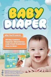 Gradient Baby Comfort Poster Plakat template