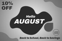 Gradient Back To School Offers  Banner 4' × 6' template