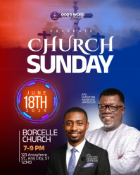 Gradient Church Flyer  Instagram Portrait template