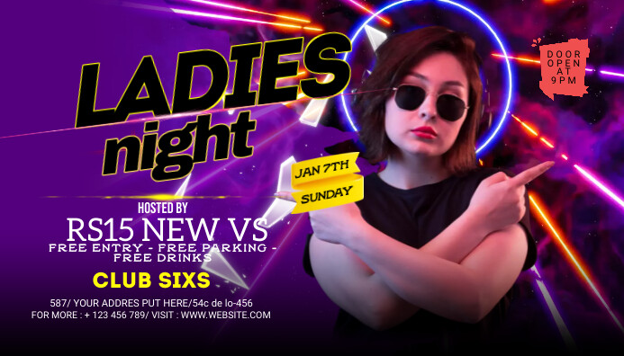 Club Header Gradient Club Party Blog Header Template | PosterMyWall