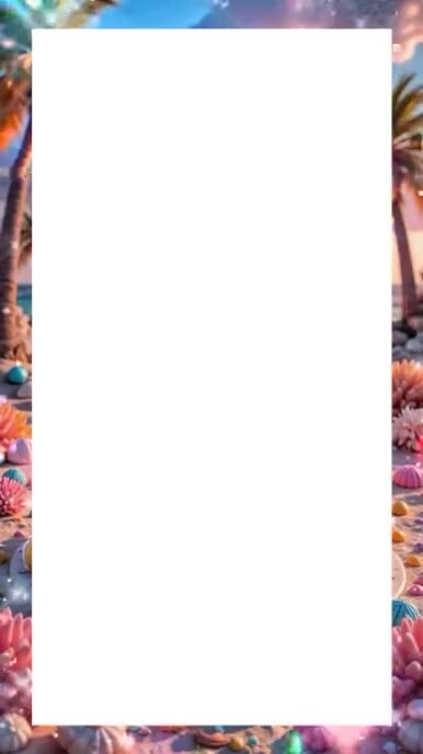 Gradient colorful border frame Instagram Reel template