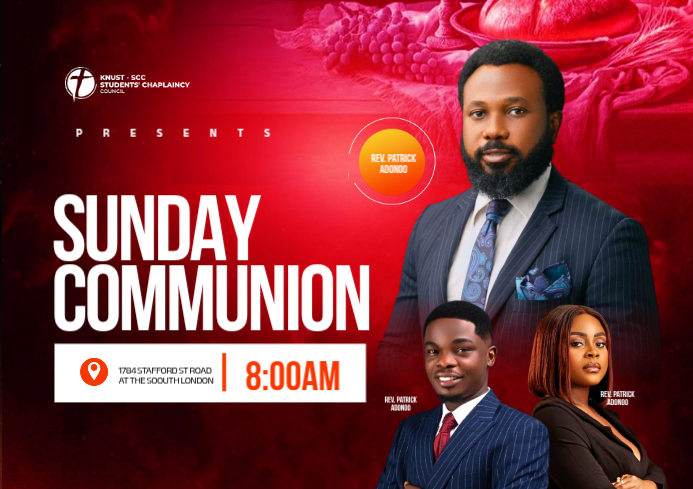 Red Sunday Communion A4 Template | PosterMyWall