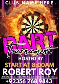 Gradient Darts Tournament A5 template