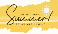 Gradient  Enjoy Your Summer Tag template
