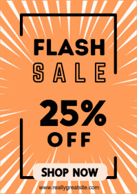 Gradient Flash Sale Post A4 template
