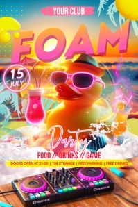 Gradient Foam Party Banner 4' × 6' template