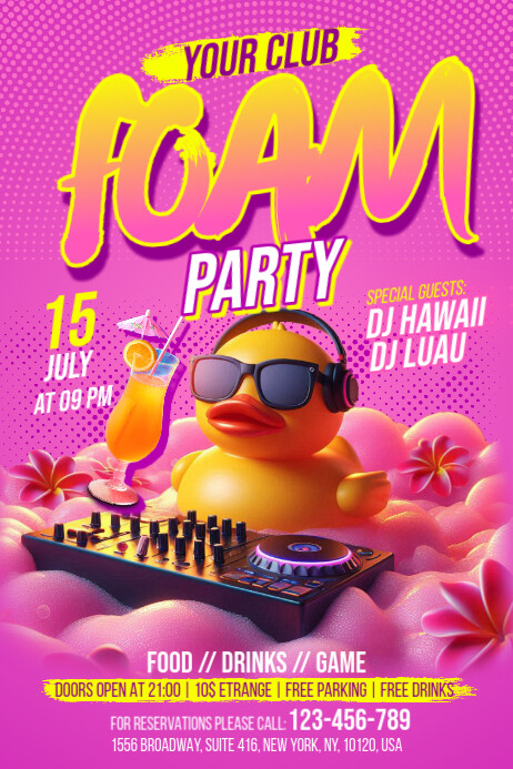 Gradient Foam Party Banner 4' × 6' template