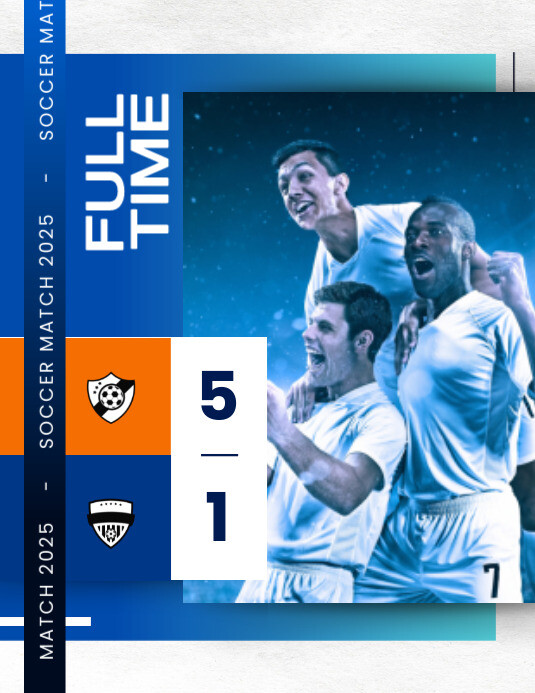 Full Time Match Graphics Gradient Full Time Match Soccer Flyer (us Let Template | PosterMyWall