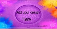 Gradient Holi Background Annuncio Facebook template