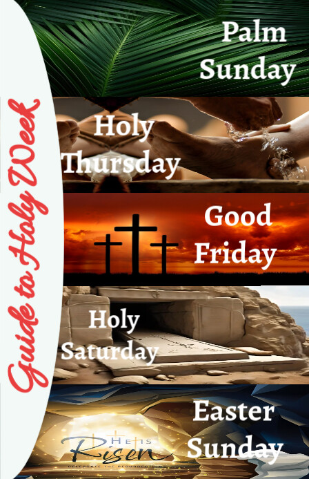 Gradient Holy Week Design Template Tabloid