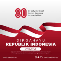 Gradient Independence Day Of Indonesia Instagram Post template