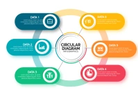 Gradient Infographics Design A4 template