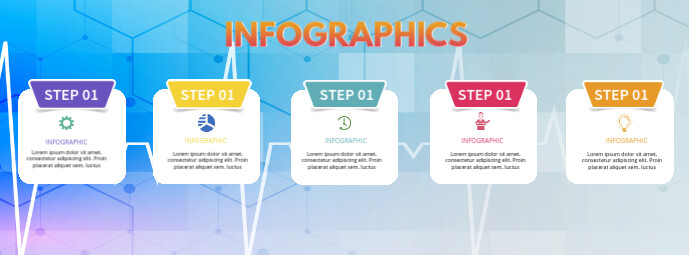 Gradient Infographics Facebook Cover Photo template