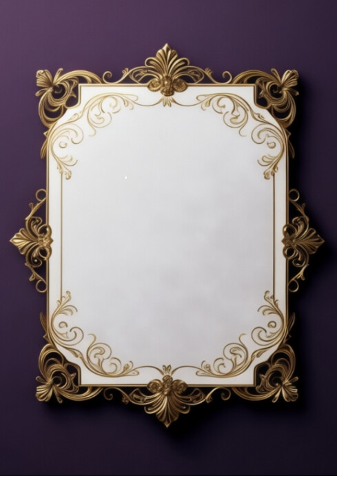 Gradient Invitation Frame  A3 template
