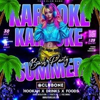 Gradient Karaoke Summer Bash Party Instagram Post template