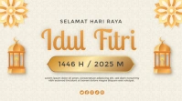 Gradient Kartu Ucapan Selamat Idul Fitri 2025 Digital Display (16:9) template