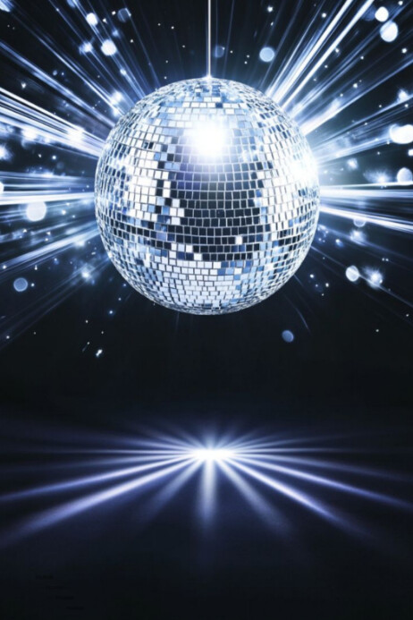 Gradient Midnight Disco Spark  Poster template