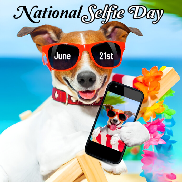 Gradient National Selfie Day Instagram Post template