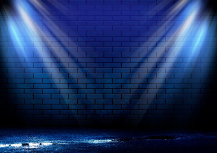 Bricks Gradient Backgrounds Gradient Neon Light On Brick Wall Background A4 Template | PosterMyWall