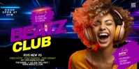 Gradient Night Club Party Eventbrite Banner template