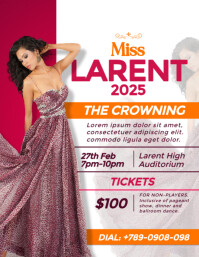 Pageant Flyers Examples Professional Purple Gradient Pageant Flyer Template | PosterMyWall