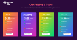 Fioletowy Pricing Plans Facebook Shared Image Template