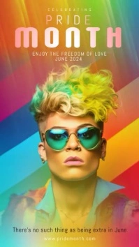 Gradient Pride Month Instagram Ad  Instagram template