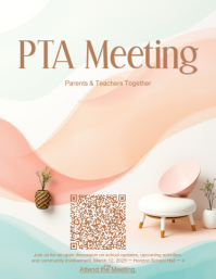 Biały PTA Meeting Ulotka Template