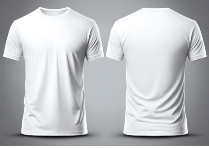Gradient Realistic White T-shirt Mockup | Front And Back Plain Shirt ...