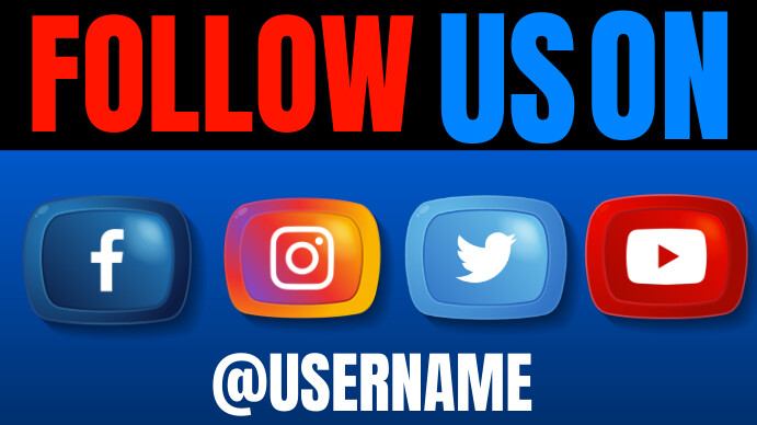 Gradient Social Media Promo Digital Display ( 数字显示屏 (16:9) template