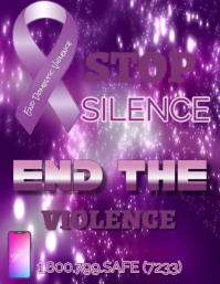 Gradient Stop Domestic Violence Flyer (us Letter) template