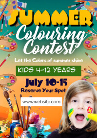 Summer Colouring Contest A2 Template