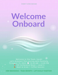 Gradient Team Welcome Onboarding Invite Flyer Template