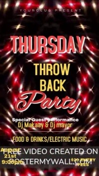 Gradient Thursday Throw Back Party Youtube Short template