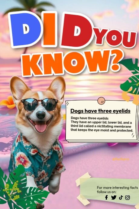 Gradient Trivia Dog About  Poster Cartaz template