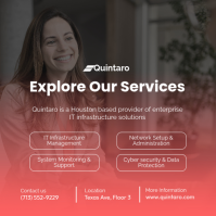 Gradient Typographic Square LinkedIn Post template