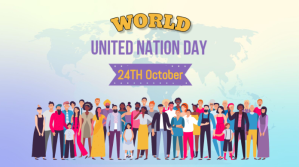 Żółty United Nations Day Pos Twitter Template