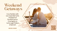 Gradient Weekend Getaways Twitter Post template