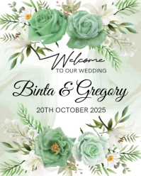 Gradient Welcome To The Wedding  Instagram Portrait template