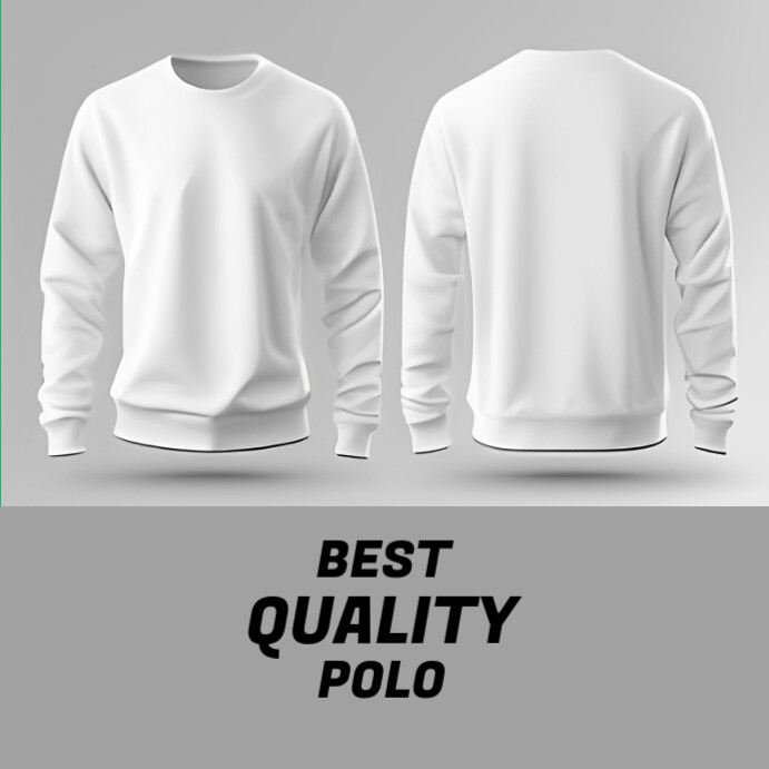Gradient White Background Gradient Best Quality Polo Instagram Post template