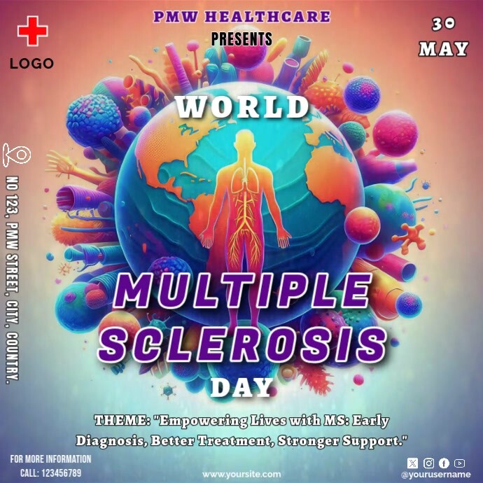 Gradient World Multiple Sclerosis Day Instagram Post template