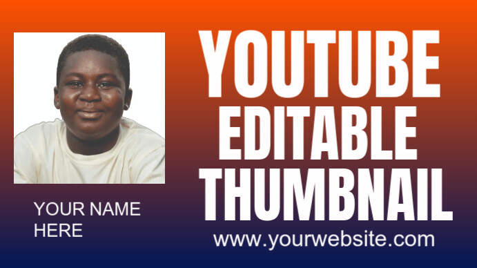 Gradient You Youtube Thumbnail template