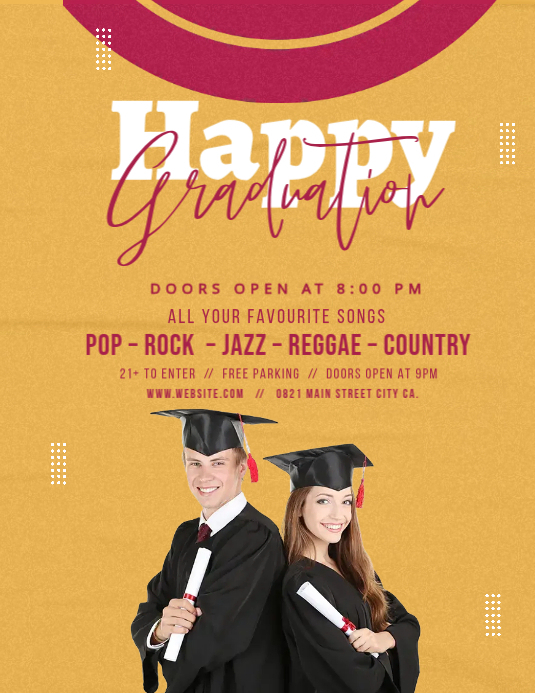 Grad Fest Graphics Grads Party Template | PosterMyWall