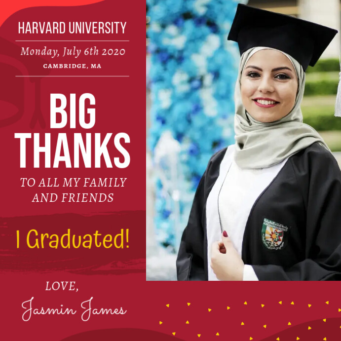 Graduate Appreciation Thank You Card Template Postermywall Graduate Appreciation Thank You Card Template Postermywall